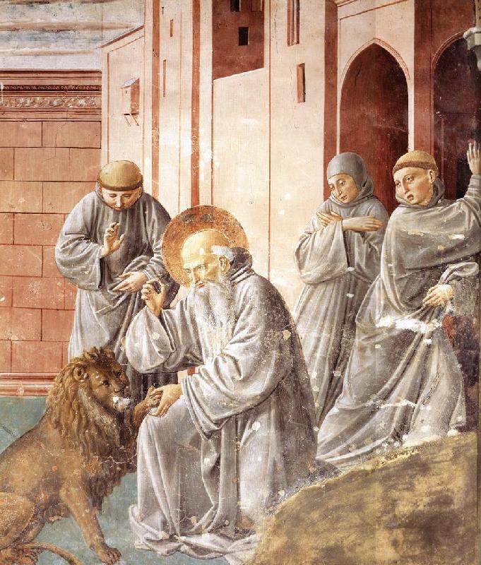 GOZZOLI, Benozzo St Jerome Pulling a Thorn from a Lion's Paw sd oil painting image